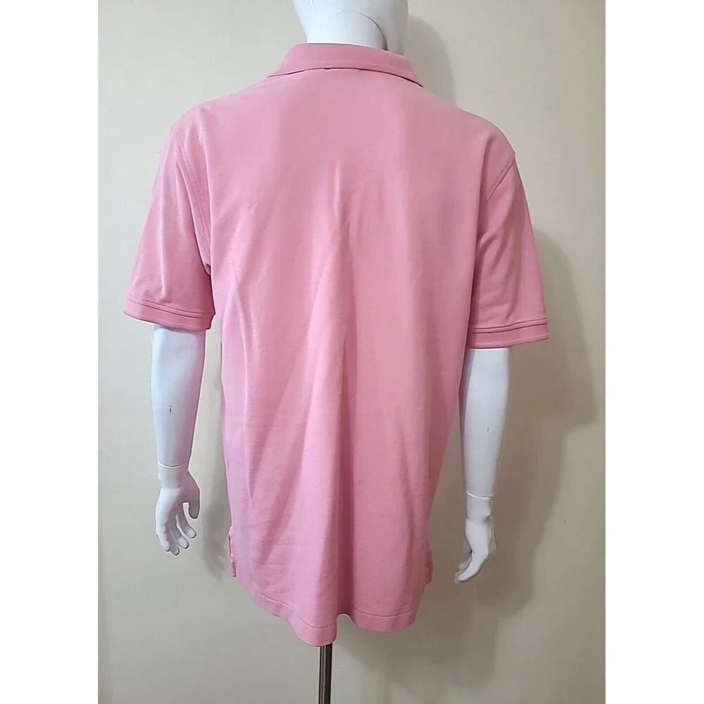 Jos A Bank Travelers Collection Mens Polo Shirt Size Large 100% Cotton Pink - Picture 3 of 8